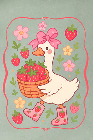 Strawberry Goose Comfort Colors Graphic Tee